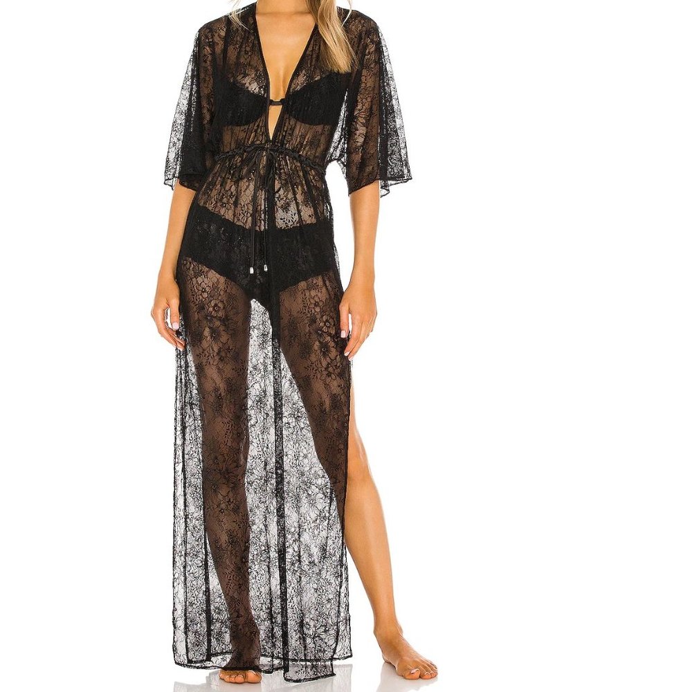 Michael Costello Flowy sleeve gown